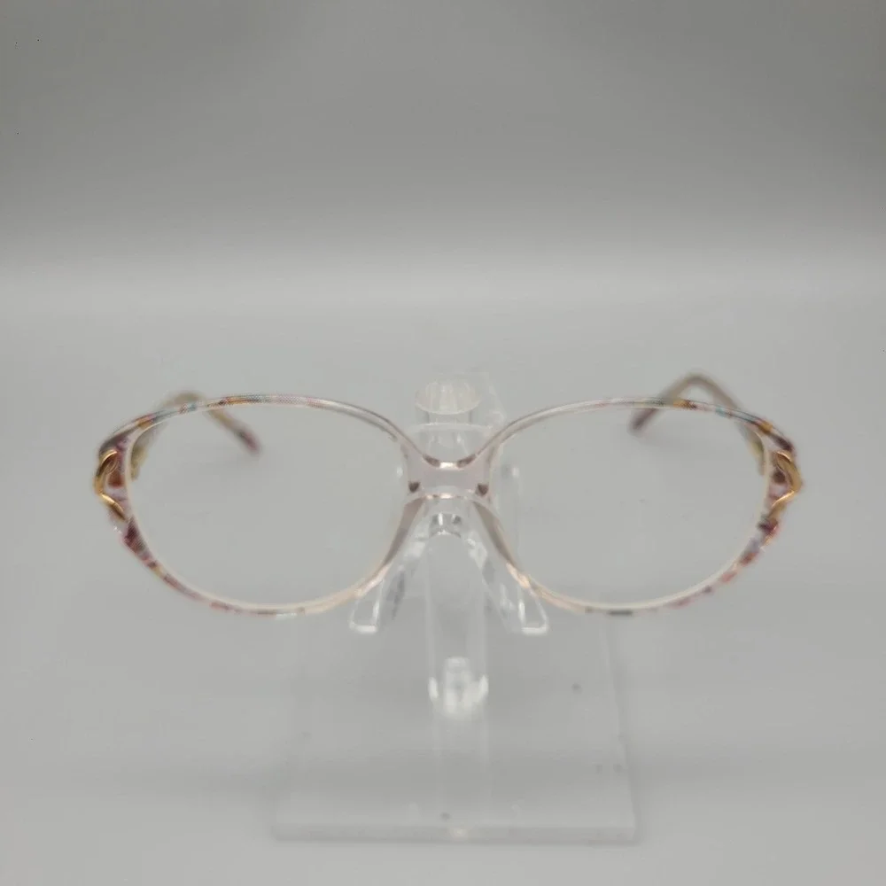 Blue Ribbon for Marchon BR 16 Lilac Mosaic Eyeglass Frames Gold Accents 130mm